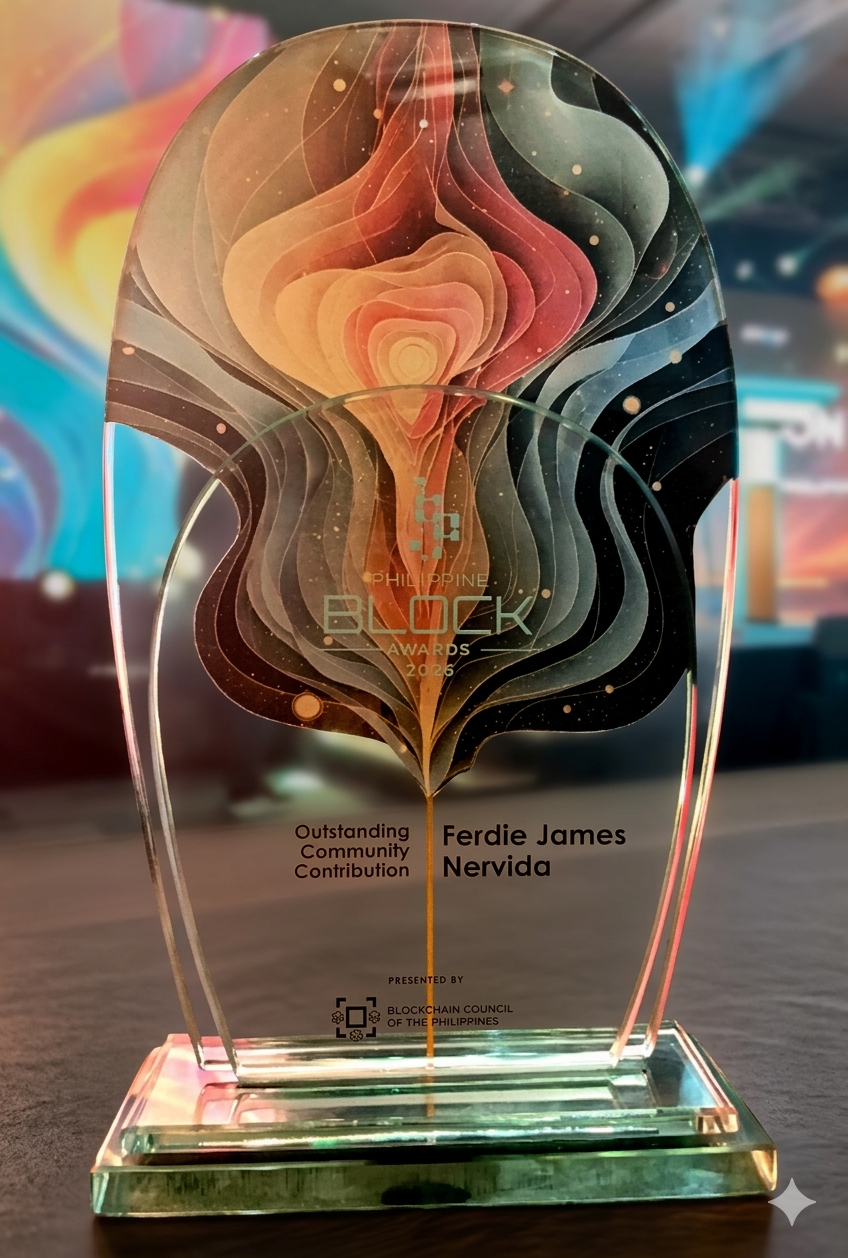 Philippine Block Awards 2026 Outstanding Community Contribution award for Ferdie James Nervida